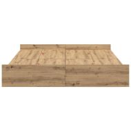 Легло с място за съхранение Дъб 140 x 200 cm Инженерно дърво