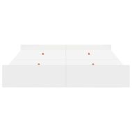 Легло с място за съхранение Бяло 135 x 190 cm Инженерно дърво