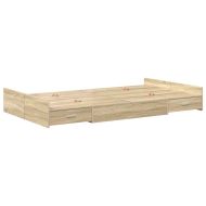 Легло с място за съхранение с таблото Сонома дъб 120 x 190 cm