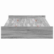 Легло с място за съхранение с таблото Сив Сонома 120 x 190 cm