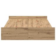 Легло с място за съхранение Дъб 120 x 190 cm Инженерно дърво