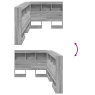 Табла за съхранение с рафт Сив Сонома 80 cm Инженерно дърво
