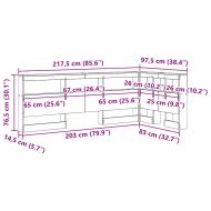 Табла за съхранение с рафт Сив Сонома 80 cm Инженерно дърво