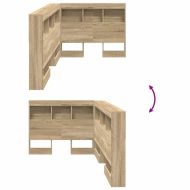 Табла за съхранение с рафт Сонома дъб 90 cm Инженерно дърво