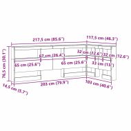 Табла за съхранение с рафт Черния дъб 100 cm Инженерно дърво