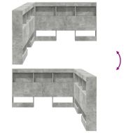 Табла за съхранение Циментено сиво 120 cm Инженерно дърво