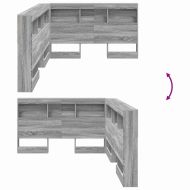 Табла за съхранение с рафт Сив Сонома 120 cm Инженерно дърво