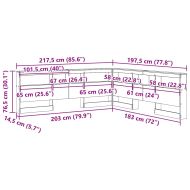 Табла за съхранение с рафт с таблото Дъб 180 cm Инженерно дърво
