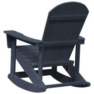 Адирондак люлеещи се столове 2 pcs Морски син HDPE