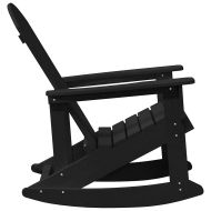 Адирондак люлеещи се столове 2 pcs Черно HDPE
