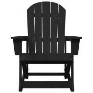 Адирондак люлеещи се столове 2 pcs Черно HDPE
