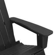 Адирондак люлеещи се столове 2 pcs Черно HDPE