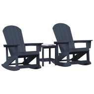 Комплект за почивка в градина 3 pcs Морски син HDPE