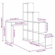 Ъглово бюро Бяло 101,5 x 149,5 x 149,5 см Инженерно дърво