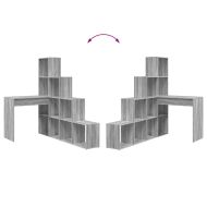 Ъглово бюро Сив Сонома 101,5 x 149,5 x 149,5 см Инженерно дърво