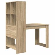 Бюро с рафт Сонома дъб 122 x 67 x 145 см Инженерно дърво