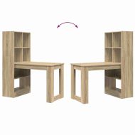 Бюро с рафт Сонома дъб 122 x 67 x 145 см Инженерно дърво