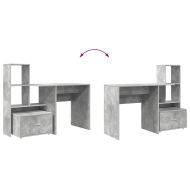 Бюро Циментено сиво 131,5 x 50 x 106,5 см Инженерно дърво