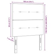 LED глава с LED ленти с таблото Черен 100 cm текстил