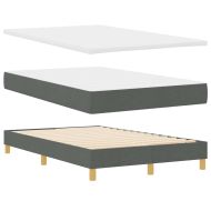 LED кутия за пружини с легло Тъмен сив 120 x 200 cm текстил