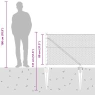 Стълб за ограда. Сив 50 x 0,8 м (13 мм мрежа) Стомана и PVC
