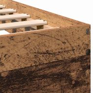 Рамка за легло Старо дърво 193 x 125 x 70 см Инженерно дърво