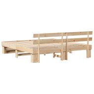 Рамка за легло Кафяво 180 x 200 cm Солидно борово дърво