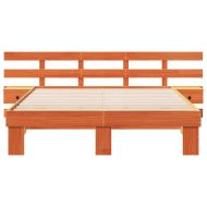 Рамка за легло Кафяво 150 x 200 cm Солидно борово дърво