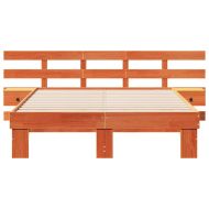 Рамка за легло Кафяво 135 x 190 cm Солидно борово дърво