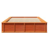 Рамка за легло Кафяво с восъчно покритие 140 x 200 cm