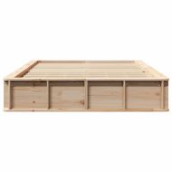 Рамка за легло Кафяво 135 x 190 cm Солидно борово дърво