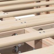 Рамка за легло Кафяво 135 x 190 cm Солидно борово дърво