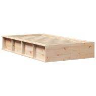 Рамка за легло Кафяво 90 x 190 cm Солидно борово дърво