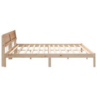 Рамка за легло с таблото Кафяво 200 x 200 cm Борово дърво масив