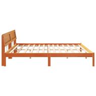 Рамка за легло с таблото Кафяво с восъчно покритие 200 x 200 cm