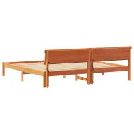 Рамка за легло с таблото Кафяво с восъчно покритие 200 x 200 cm