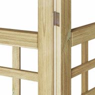 Екран за уединение Меден кафяв 200 x 180 cm Солиден бор