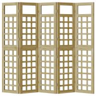 Екран за уединение Меден кафяв 200 x 180 cm Солиден бор