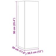 Комплект ТВ шкаф Монтиране на стена 10 pcs Дъб Инженерно дърво