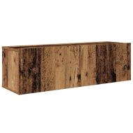Стенен ТВ шкаф 4 pcs Старо дърво Инженерно дърво