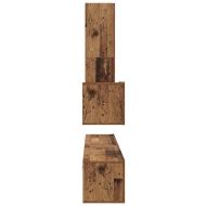 Стенен ТВ шкаф 4 pcs Старо дърво Инженерно дърво