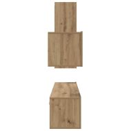 Комплект ТВ шкаф с чекмедже 4 pcs Дъб Инженерно дърво