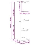 Комплект ТВ шкаф 4 pcs Кафяво 37 x 37 x 142,5 см