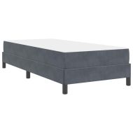 Легло с пружинирана основа Тъмен сив 80 x 200 cm текстил