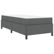 Легло с пружинирана основа Тъмен сив 90 x 200 cm текстил