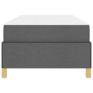 Рамка за легло с матрак Тъмен сив 90 x 200 cm текстил