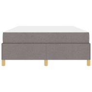 Рамка за легло с матрак Таупе 140 x 190 cm текстил