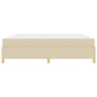 Рамка за легло с матрак Крем 200 x 200 cm текстил