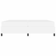 Рамка за легло с матрак Бяло 200 x 200 cm текстил