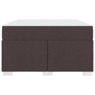 Рамка за легло с матрак Тъмен кафяв 120 x 200 cm текстил